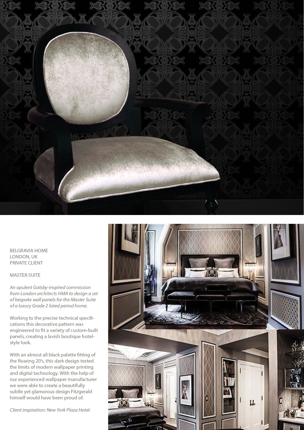 Residential: Belgravia Home, Custom wallcovering
