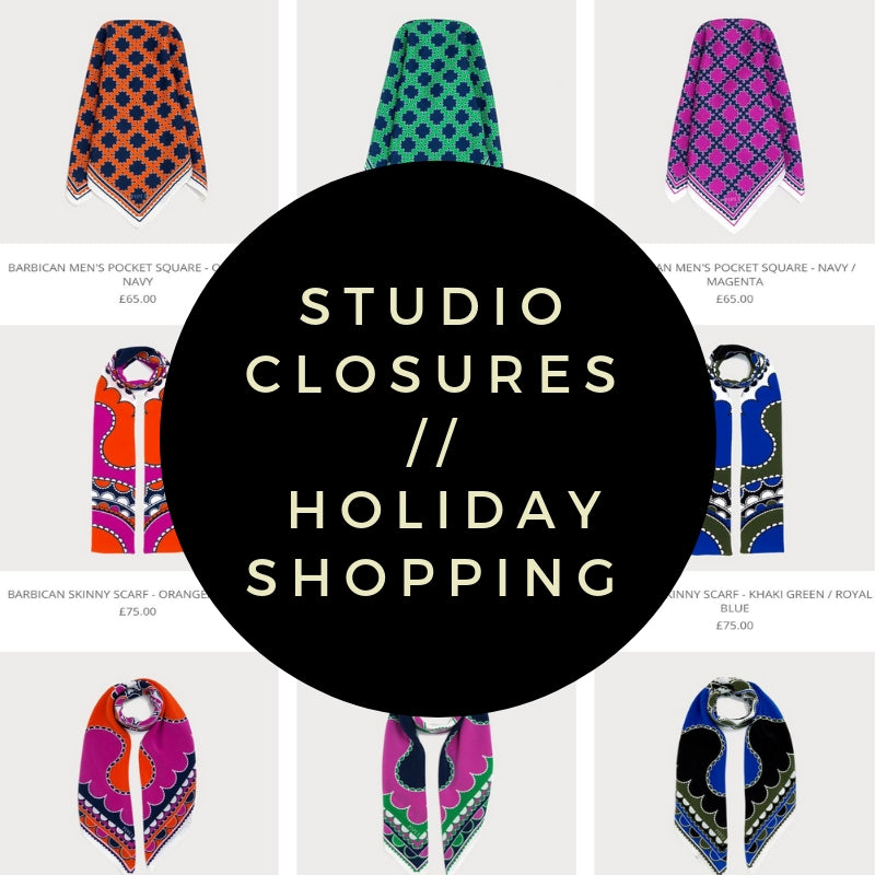 Studio Dates & Online Shopping Christmas 2018-19