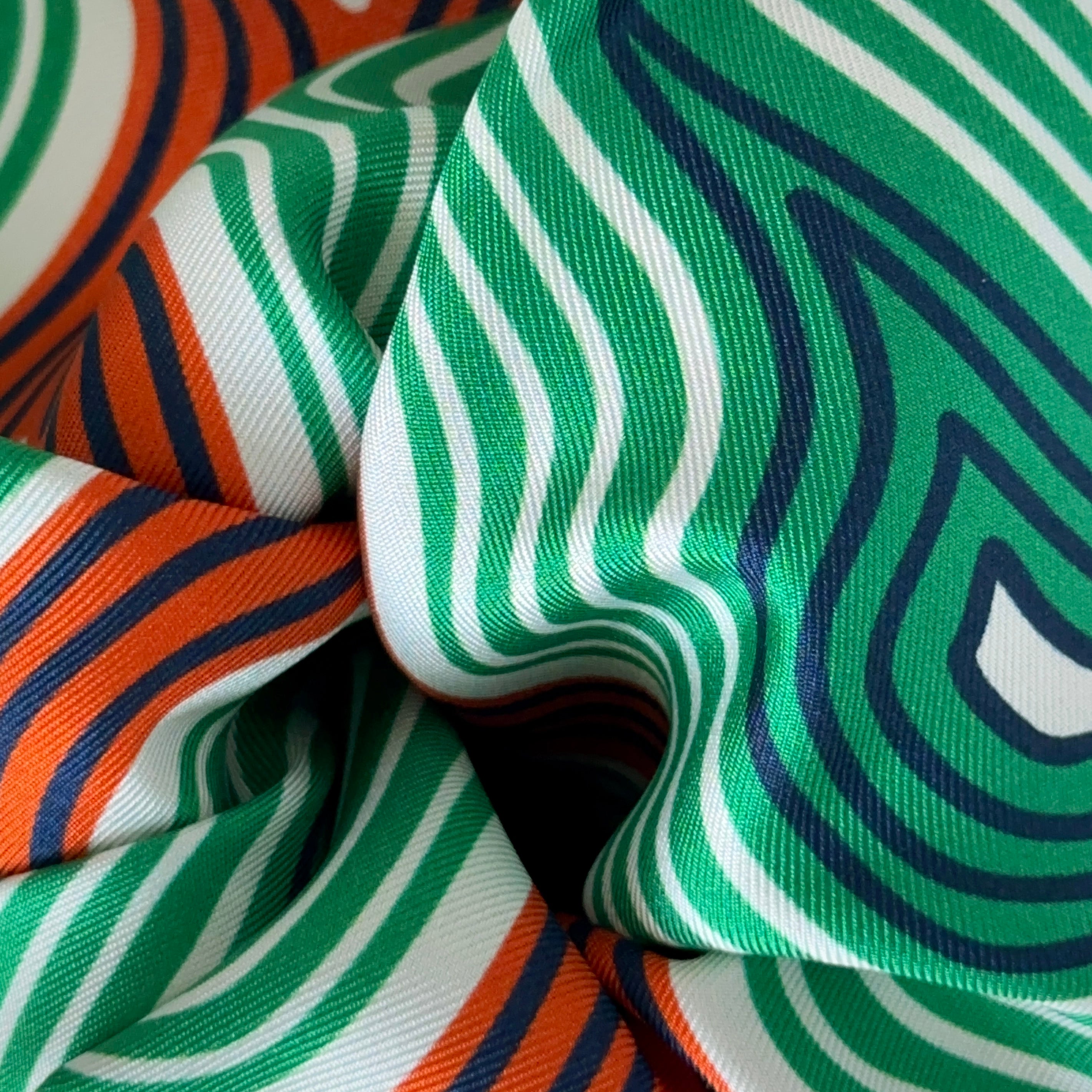 Lasdun Neckerchief / Pocket Square - Orange / Green