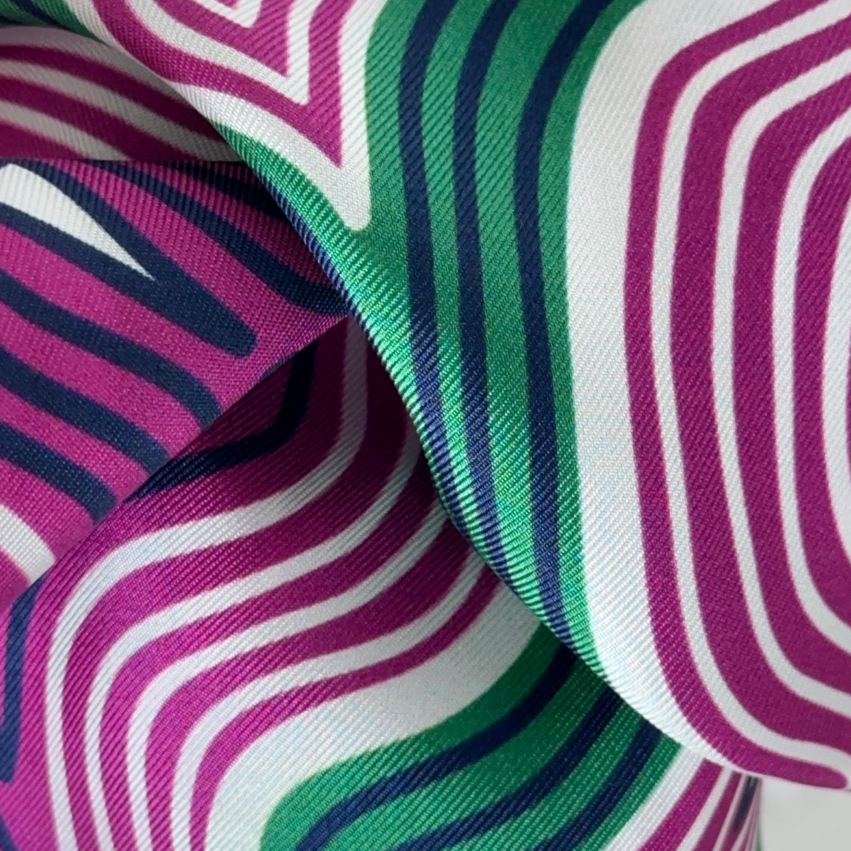 Lasdun Neckerchief / Pocket Square - Pink/Green