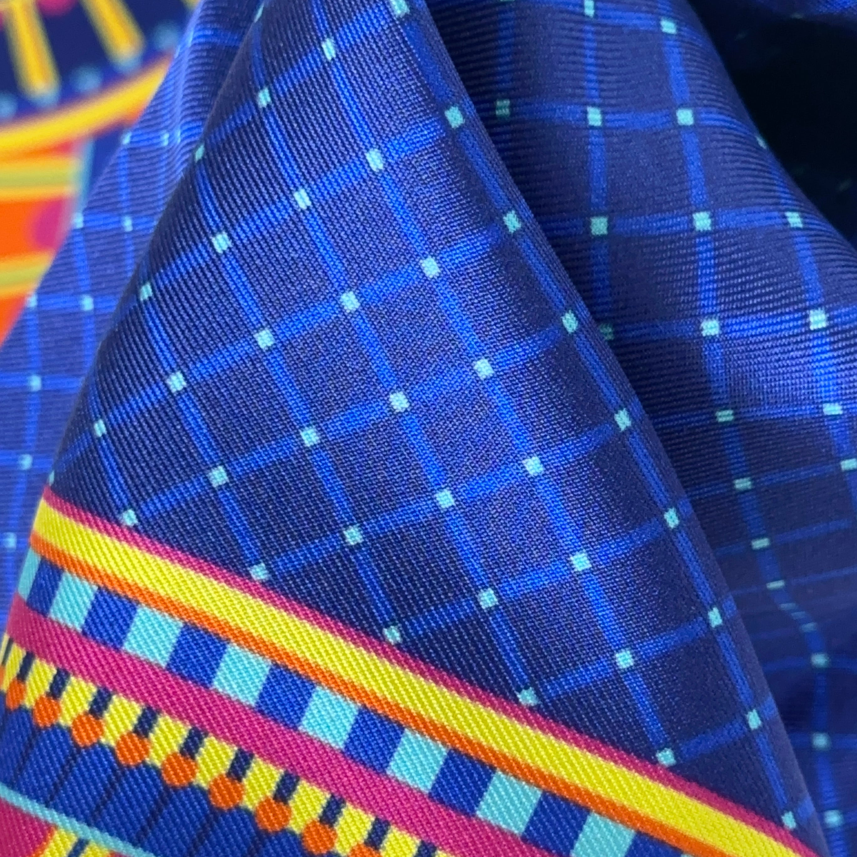 OXO Neckerchief / Pocket Square - Magenta Brights