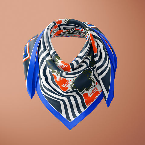 OXO Mini Scarf - Orange/Blue