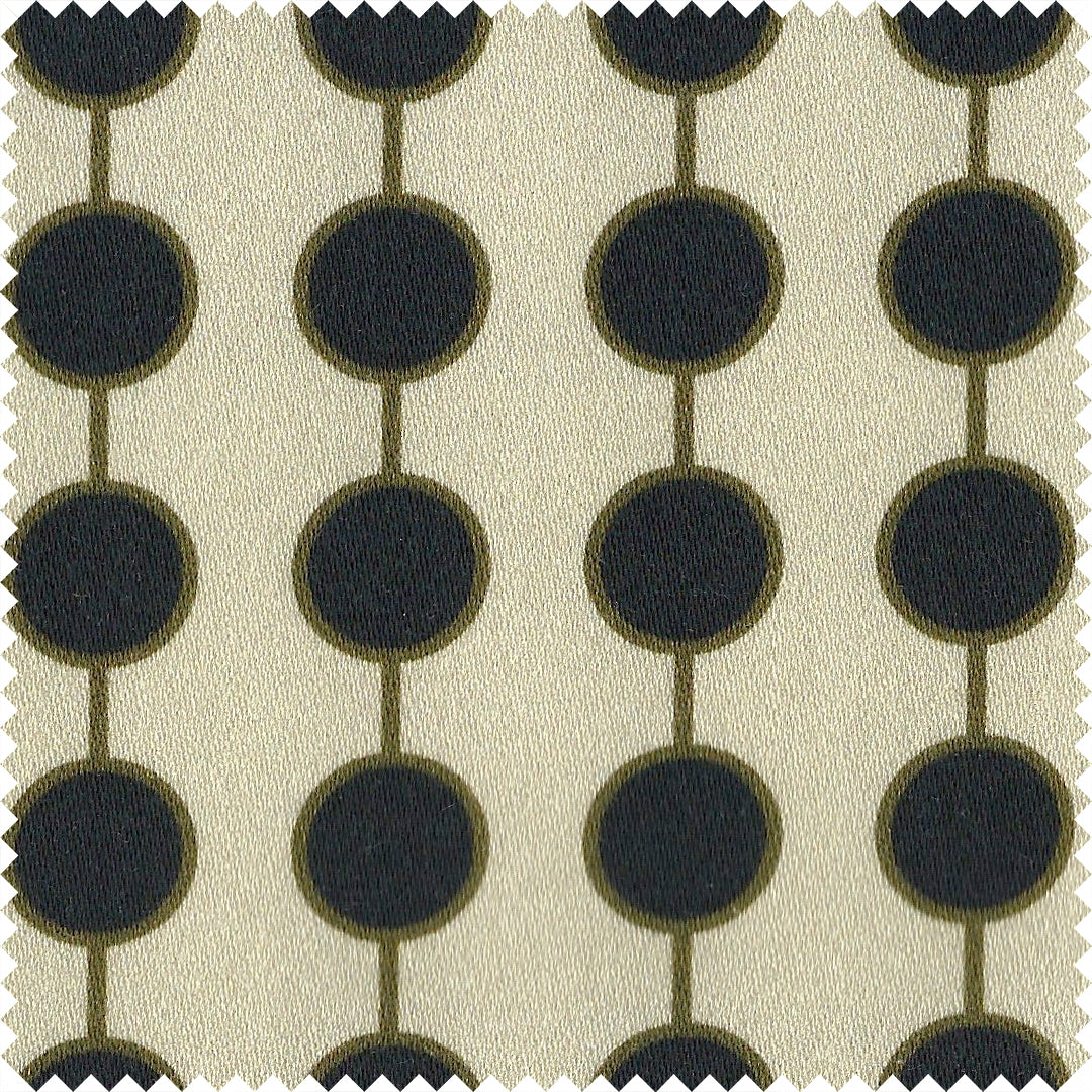 Barbecana Plain Cotton Sateen Stone/Black