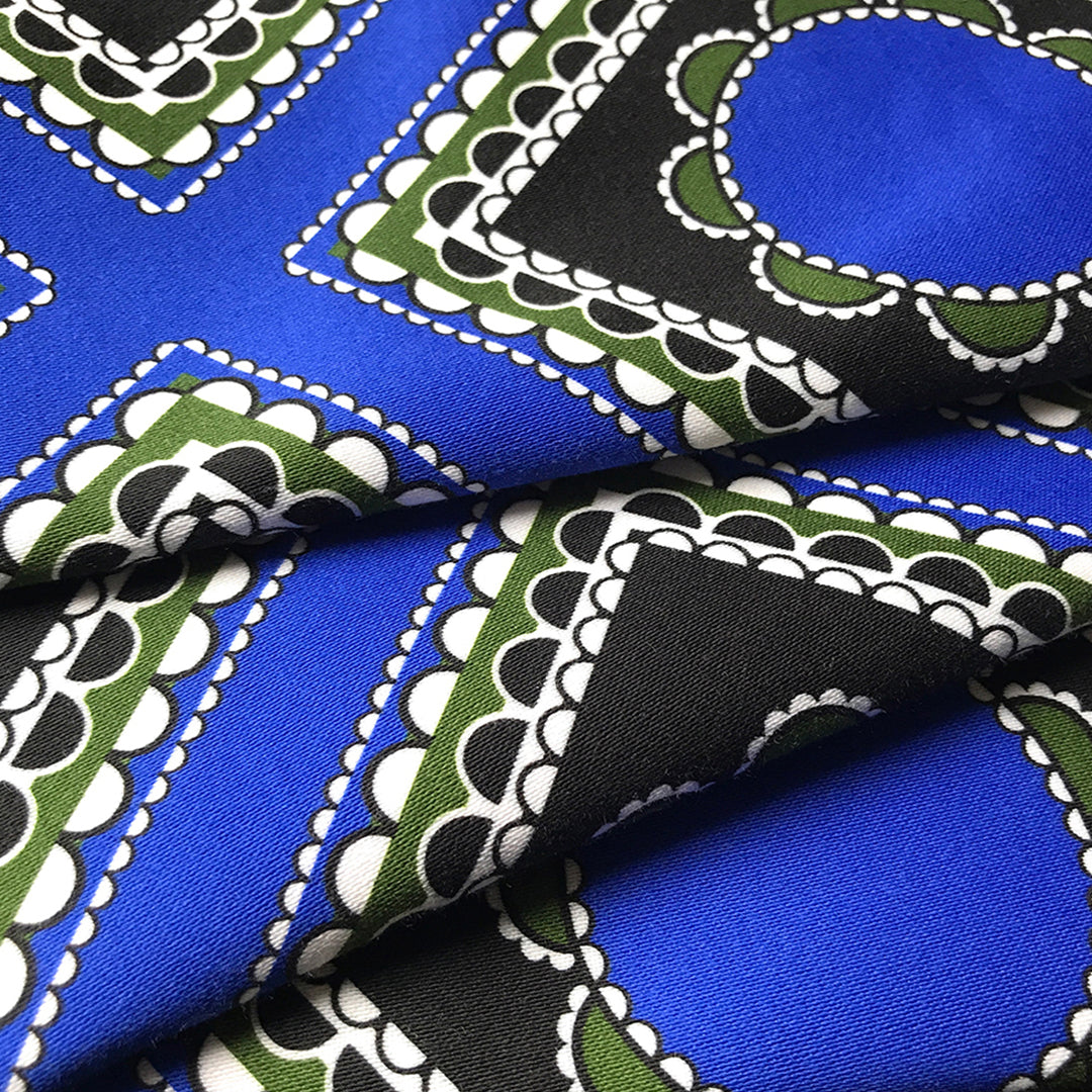 Chamberlin Cotton Sateen Black/Royal