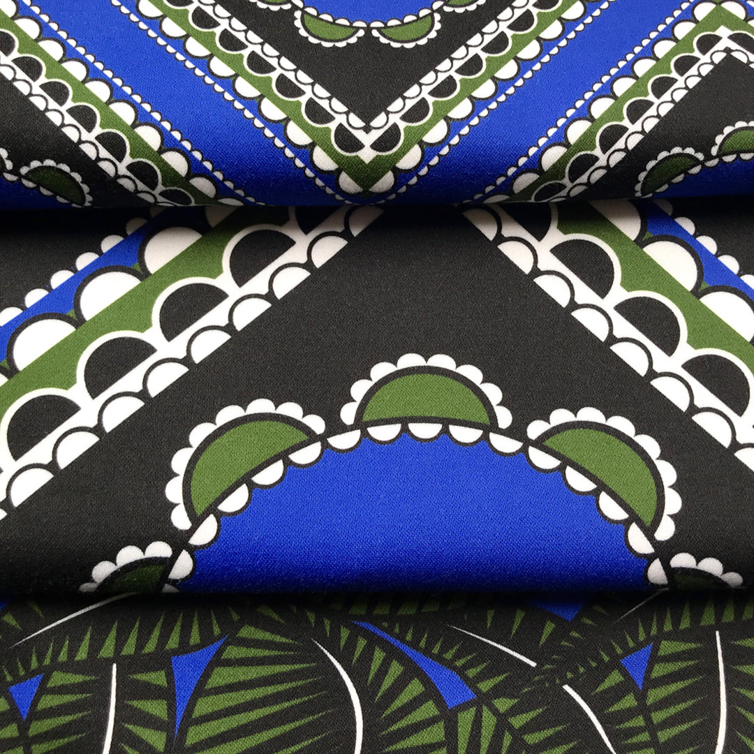 Willoughby Cotton Sateen Black/Royal