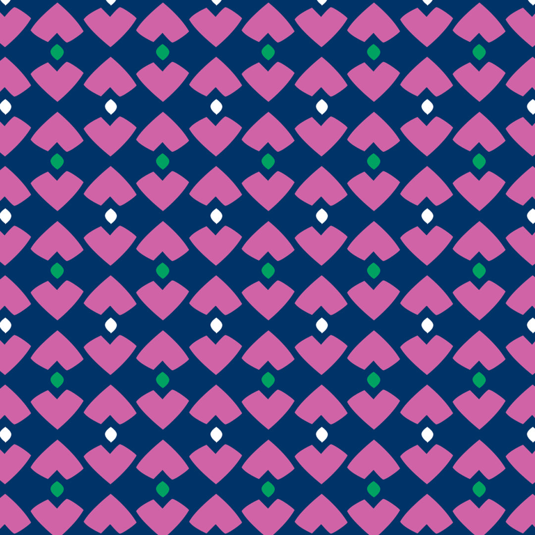 Graphica Skinny Scarf - Mauve / Green