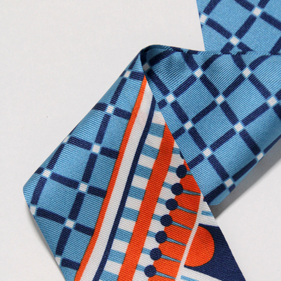 OXO Mini Scarf - Orange/Blue