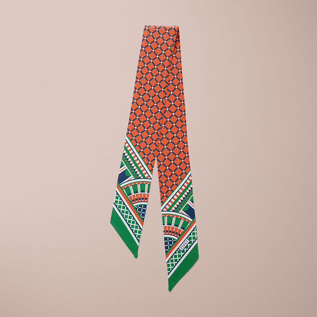 OXO Mini Scarf - Orange/Green