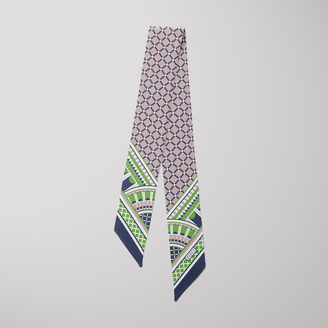 OXO Mini Scarf - Navy / Lime