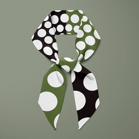 OXO 90cm Square Scarf - Navy / Lime