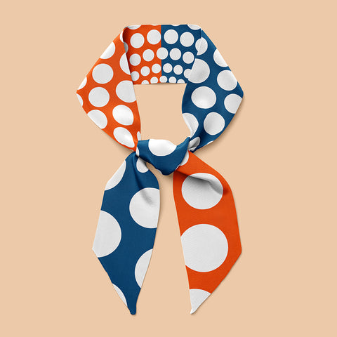 OXO Mini Scarf - Orange/Blue