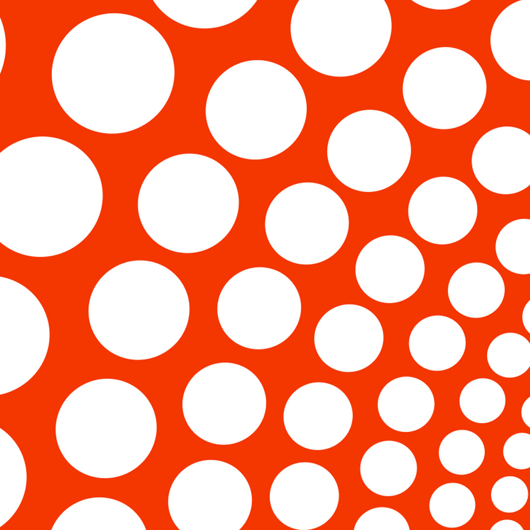 Pipet design Polka silk scarf in Blue Orange