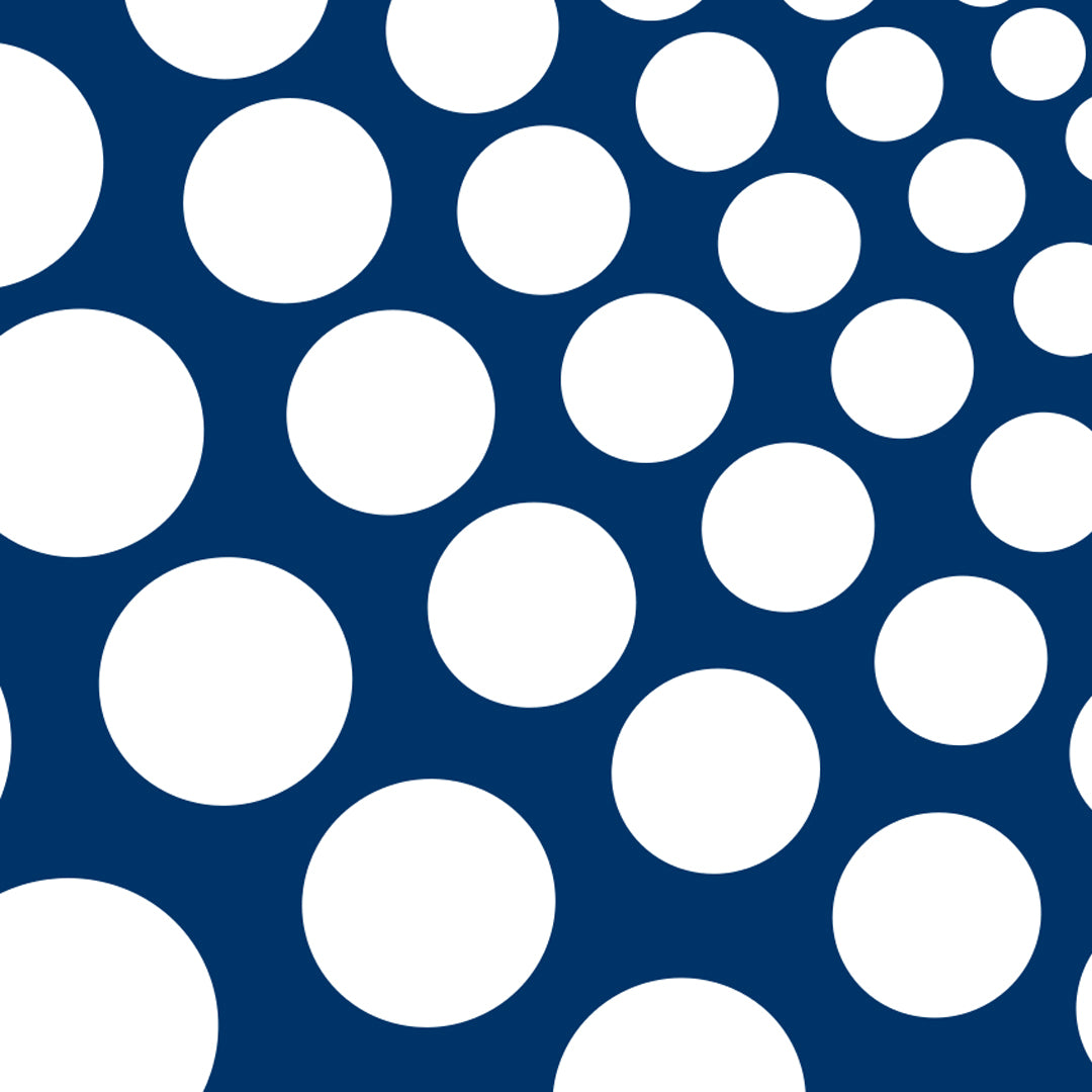 Pipet design Polka silk scarf in Blue Orange