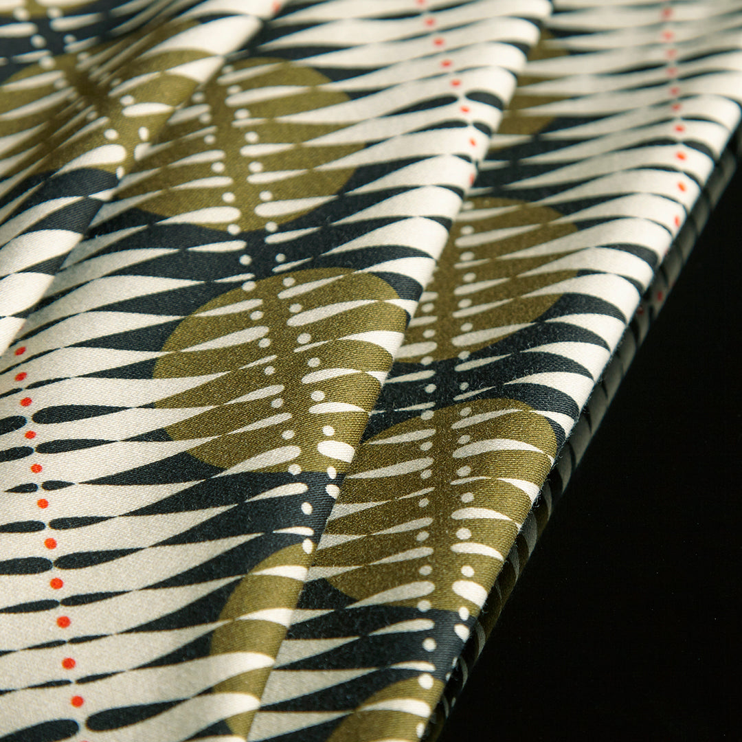 Aru Cotton Sateen Black/Dark Khaki