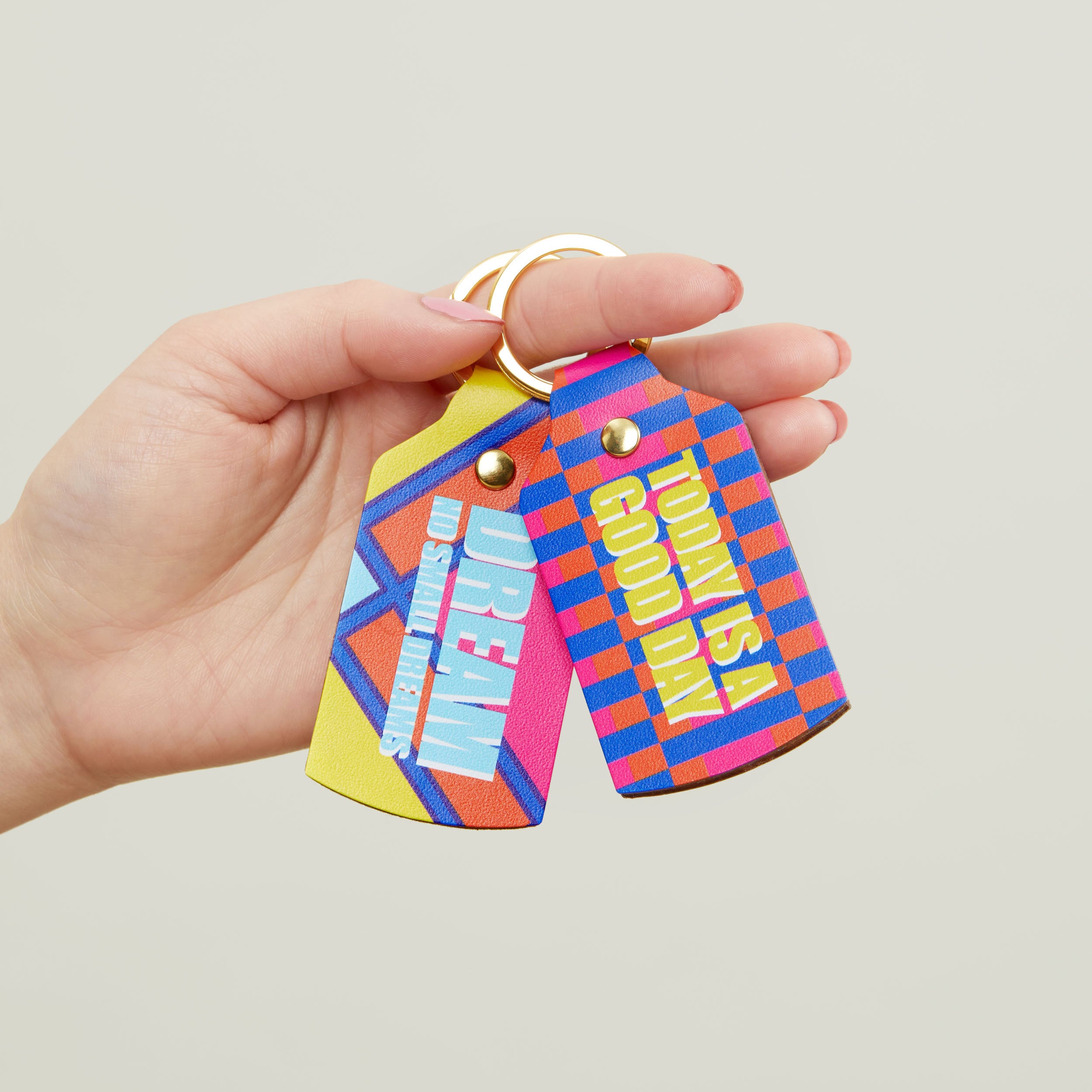 Pipet Design Recycled Leather Key Fobs