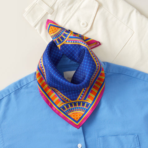 OXO Neckerchief / Pocket Square - Magenta Brights