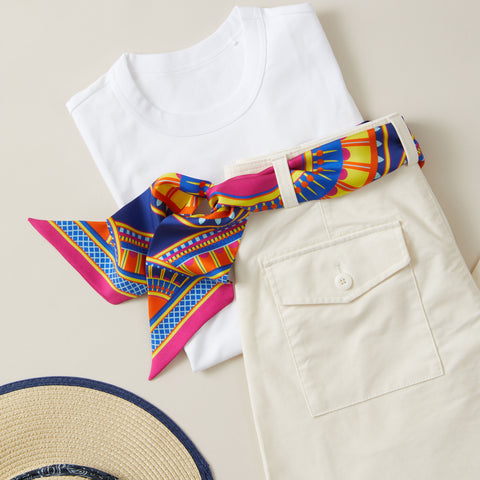 OXO Skinny Scarf - Magenta Brights