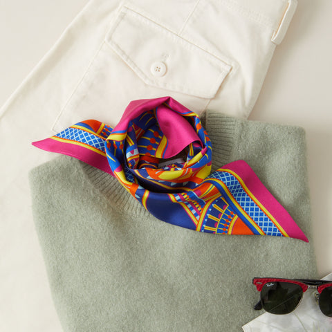 OXO Skinny Scarf - Magenta Brights