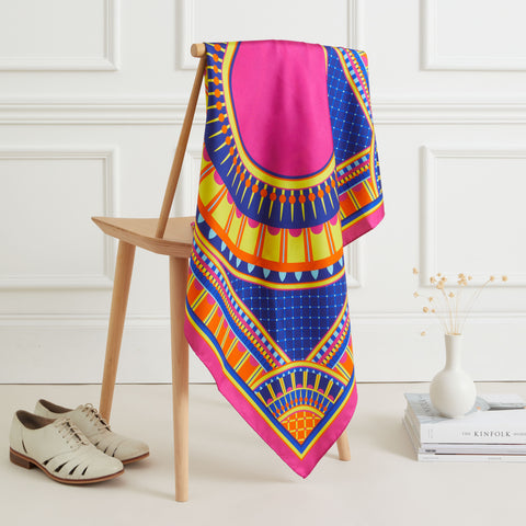 OXO 90cm Square Scarf - Magenta Brights