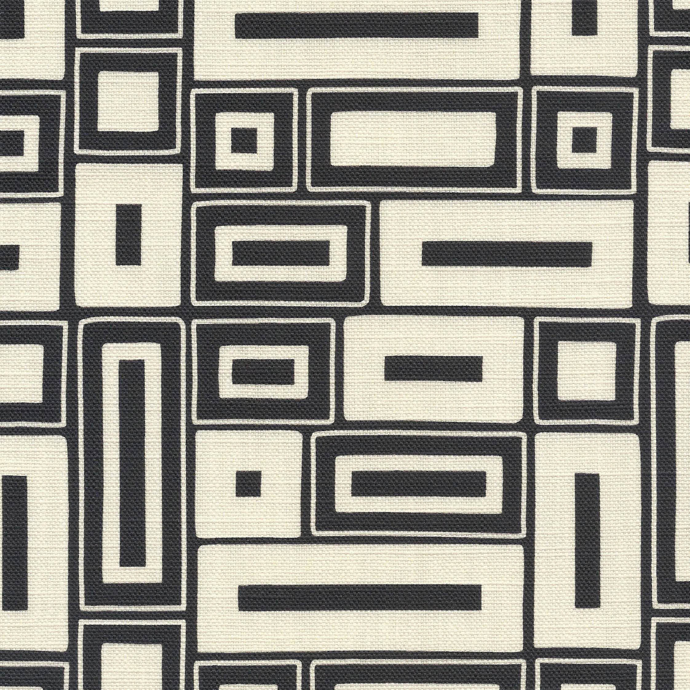 Black and white geometric patterned fabric texture
