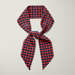 Graphica Mini Scarf - Navy / Orange