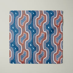 Men's Pocket Square Set - Orange / Blue