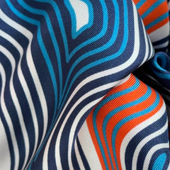 Men's Pocket Square Set - Orange / Blue