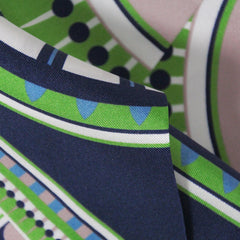 OXO Skinny Scarf - Navy/Lime