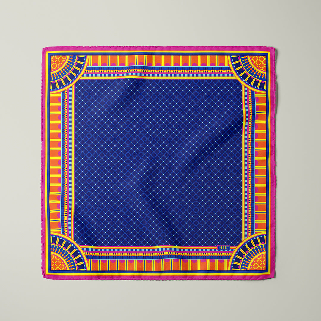 Men's Pocket Square Set - Magenta / Brights