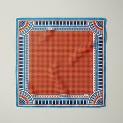 Men's Pocket Square Set - Orange / Blue