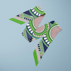 OXO Skinny Scarf - Navy/Lime