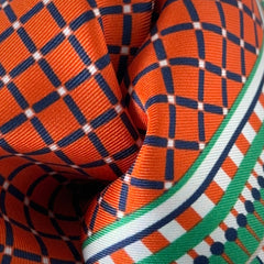 Men's Pocket Square Set - Orange / Green