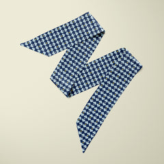 Graphica Skinny Scarf - Navy / Yellow
