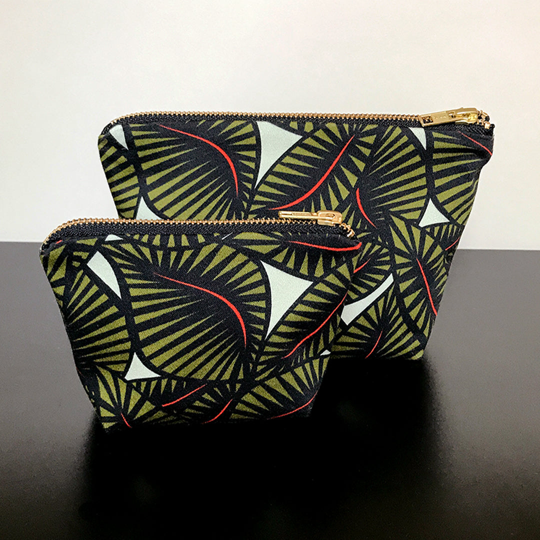 Jungle Floral Mini Cotton Travel Pouch
